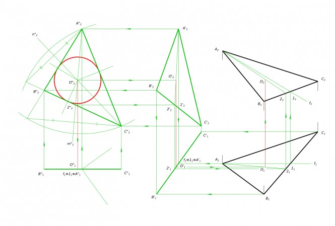 В плоскости треугольника построить точку равноудаленную от его сторон