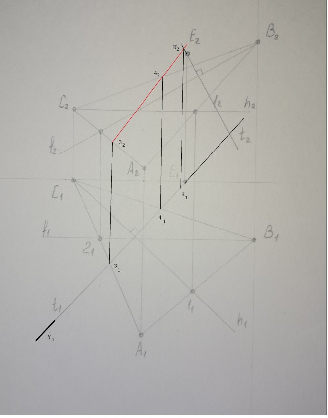 Объясните пожалуйста, как найти точку K с пересекаемой плоскости