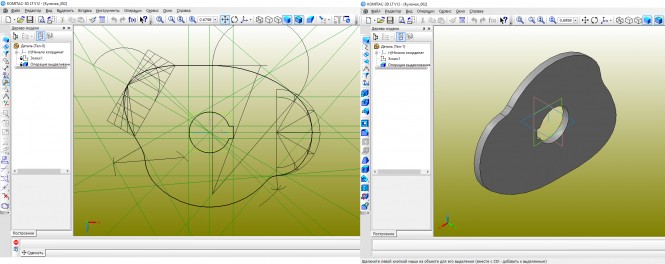Выполнить построение чертежа кулачка методом лекальных кривых в компасе. Решение предоставить в файле программы Компас 3d