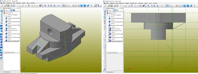 Как построить ребро жесткости в КОМПАС-3D